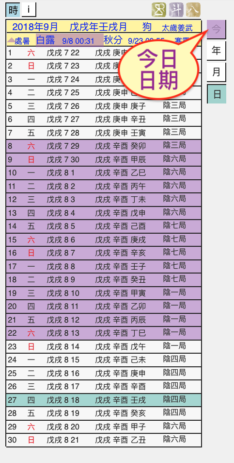  選擇日期 